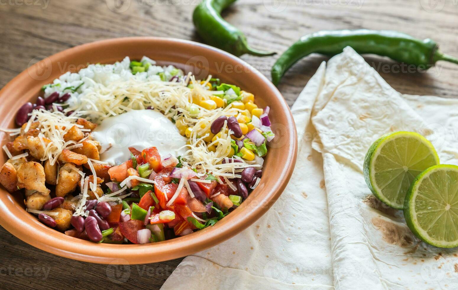 Chicken burrito bowl photo