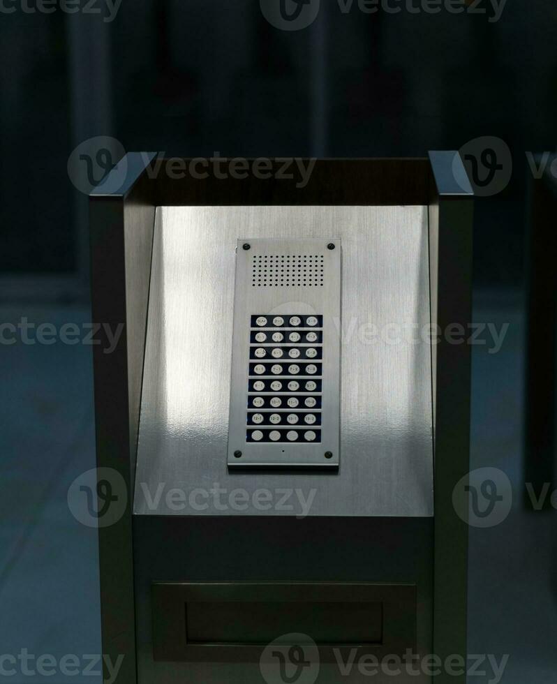 Panel with buzzers of a building photo