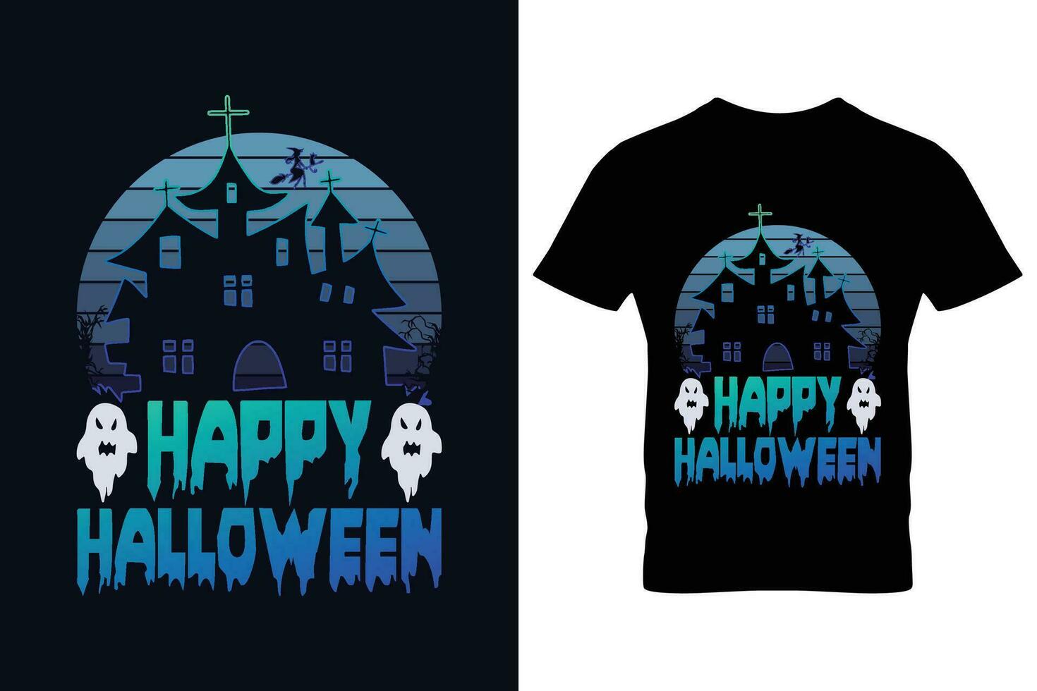 Happy Halloween. Halloween t-shirt design template. vector