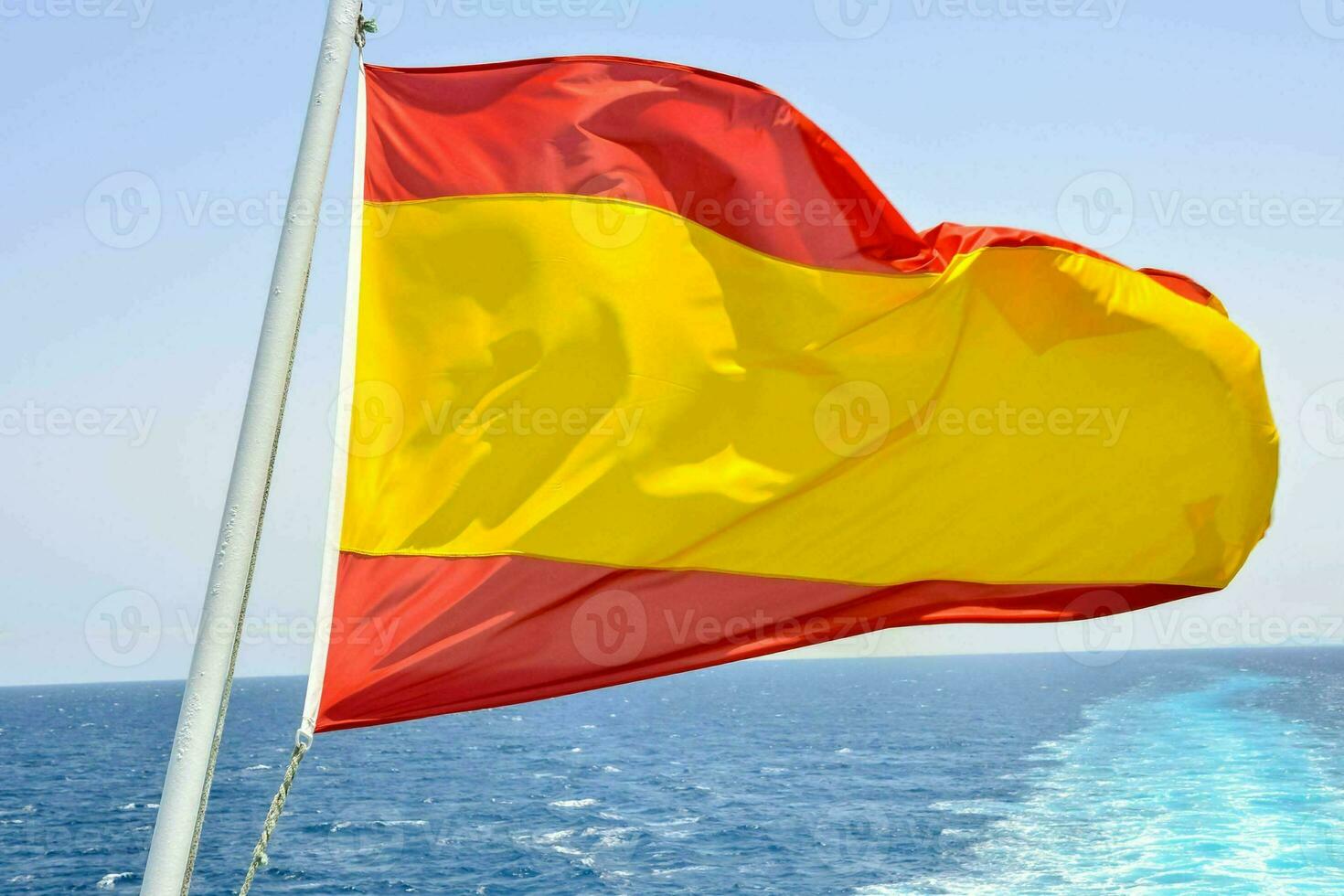 Spain flag waving photo