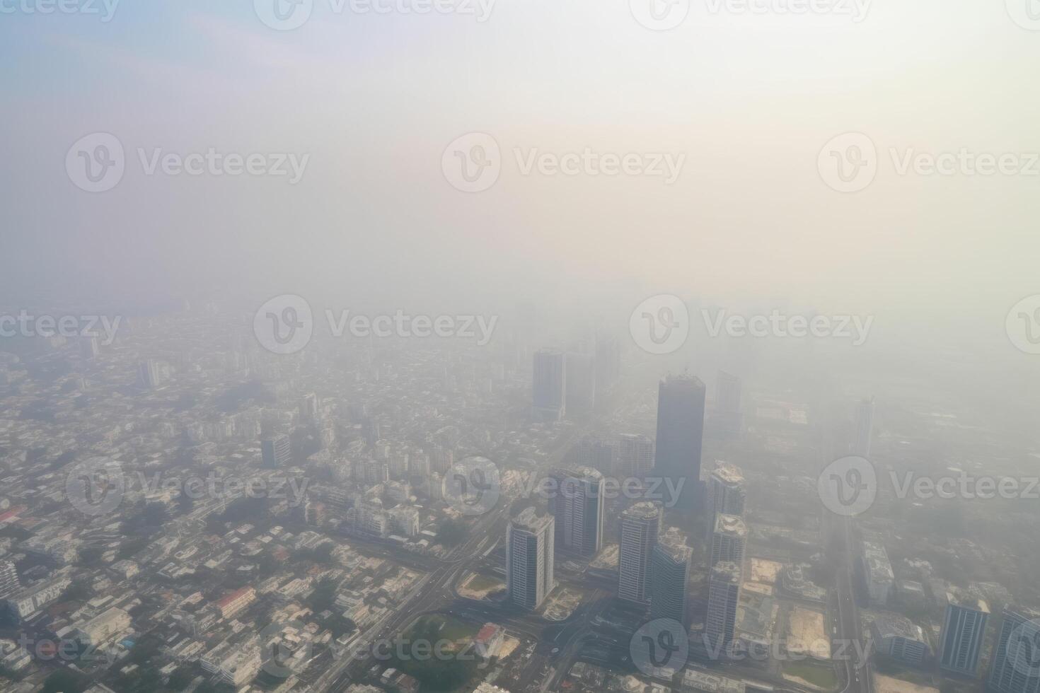 Sky view. Air quality in many cities around the world is dangerously low, causing serious health problems for the people who live there. photo