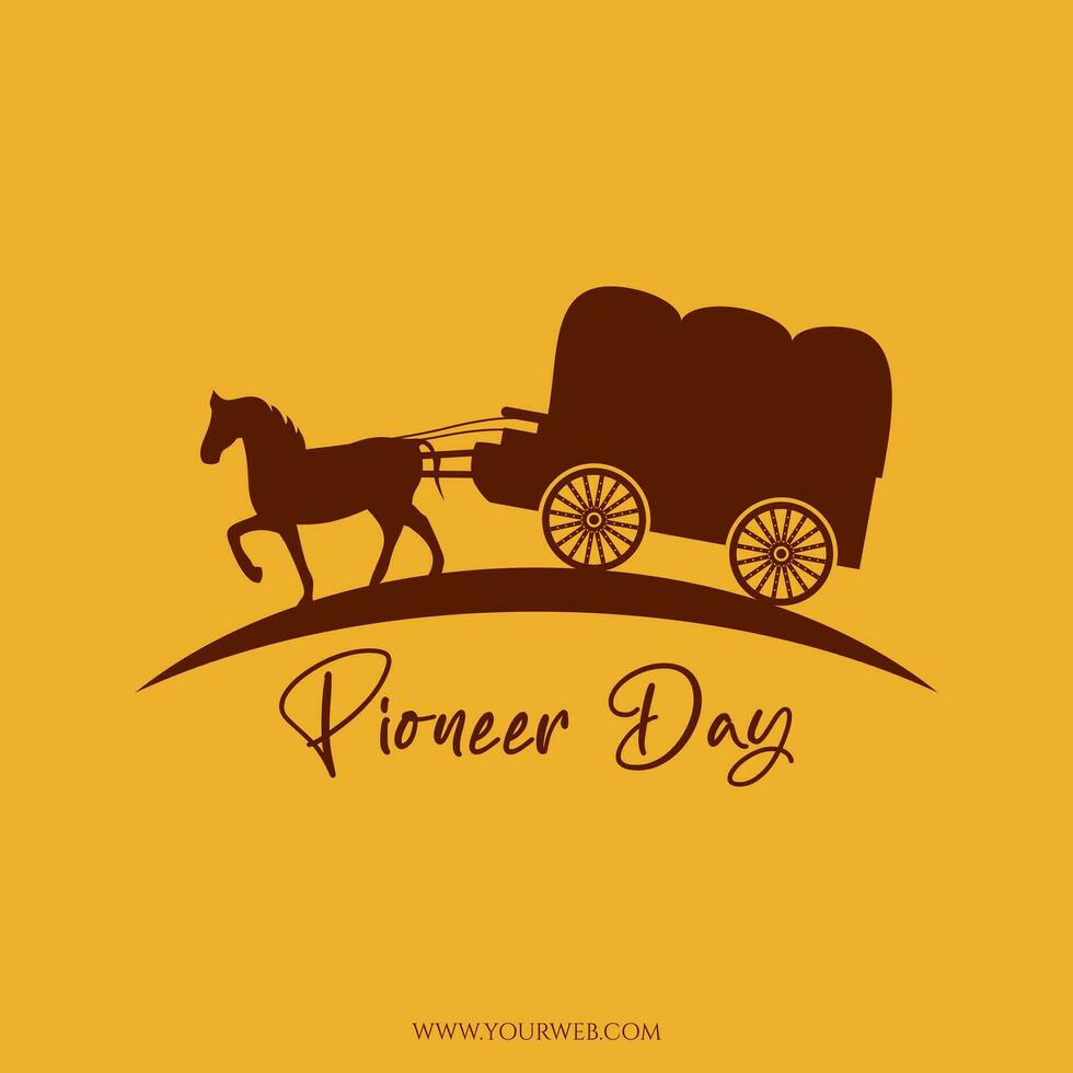 logo icon for celebrating pioneer day vector illustration