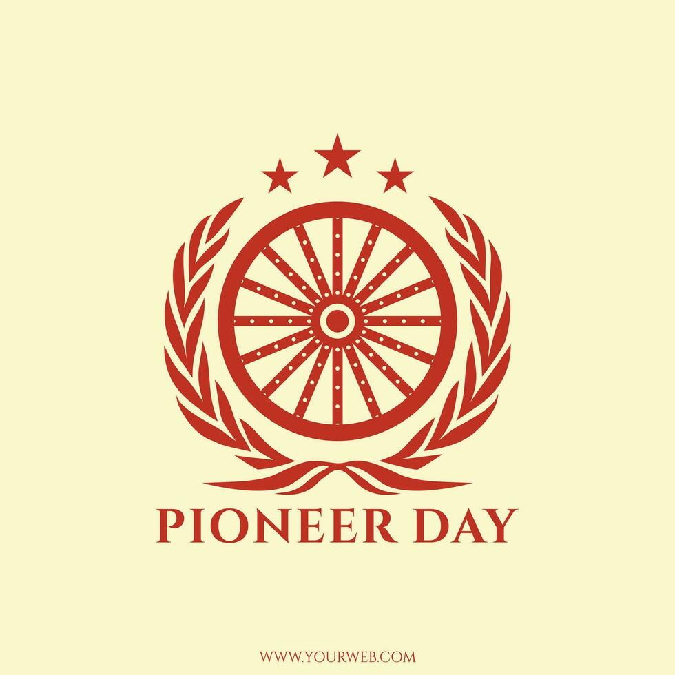 logo icon for celebrating pioneer day vector illustration