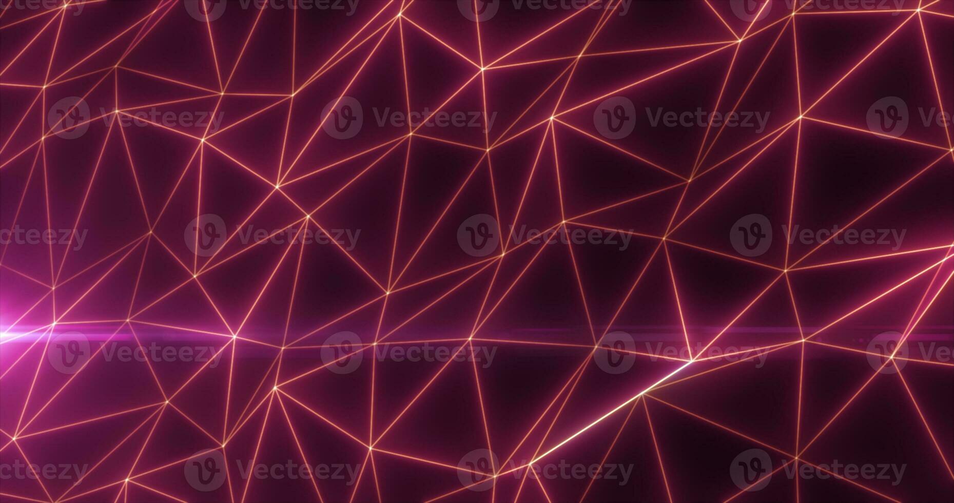 Abstract red lines and triangles glowing high tech digital energy abstract background photo