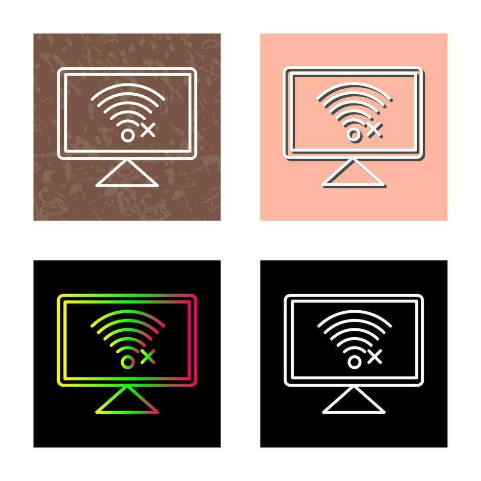 Disconnected Network Vector Icon