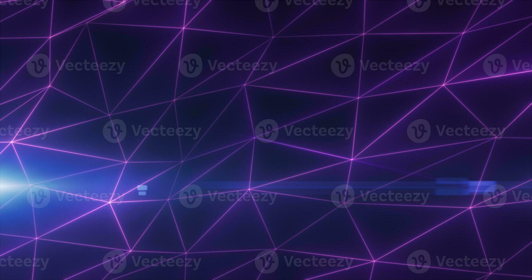 Abstract purple lines and triangles glowing high tech digital energy abstract background photo