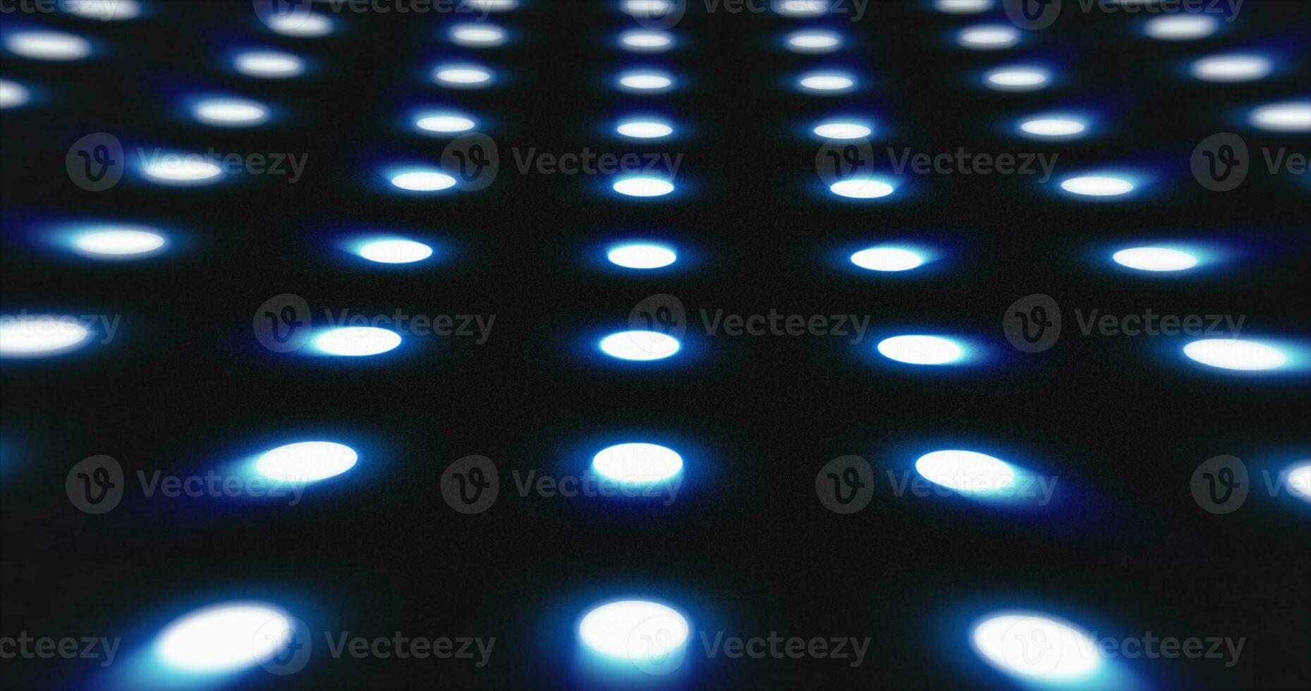 Abstract blue pattern of glowing geometric dots loop futuristic hi-tech black background photo