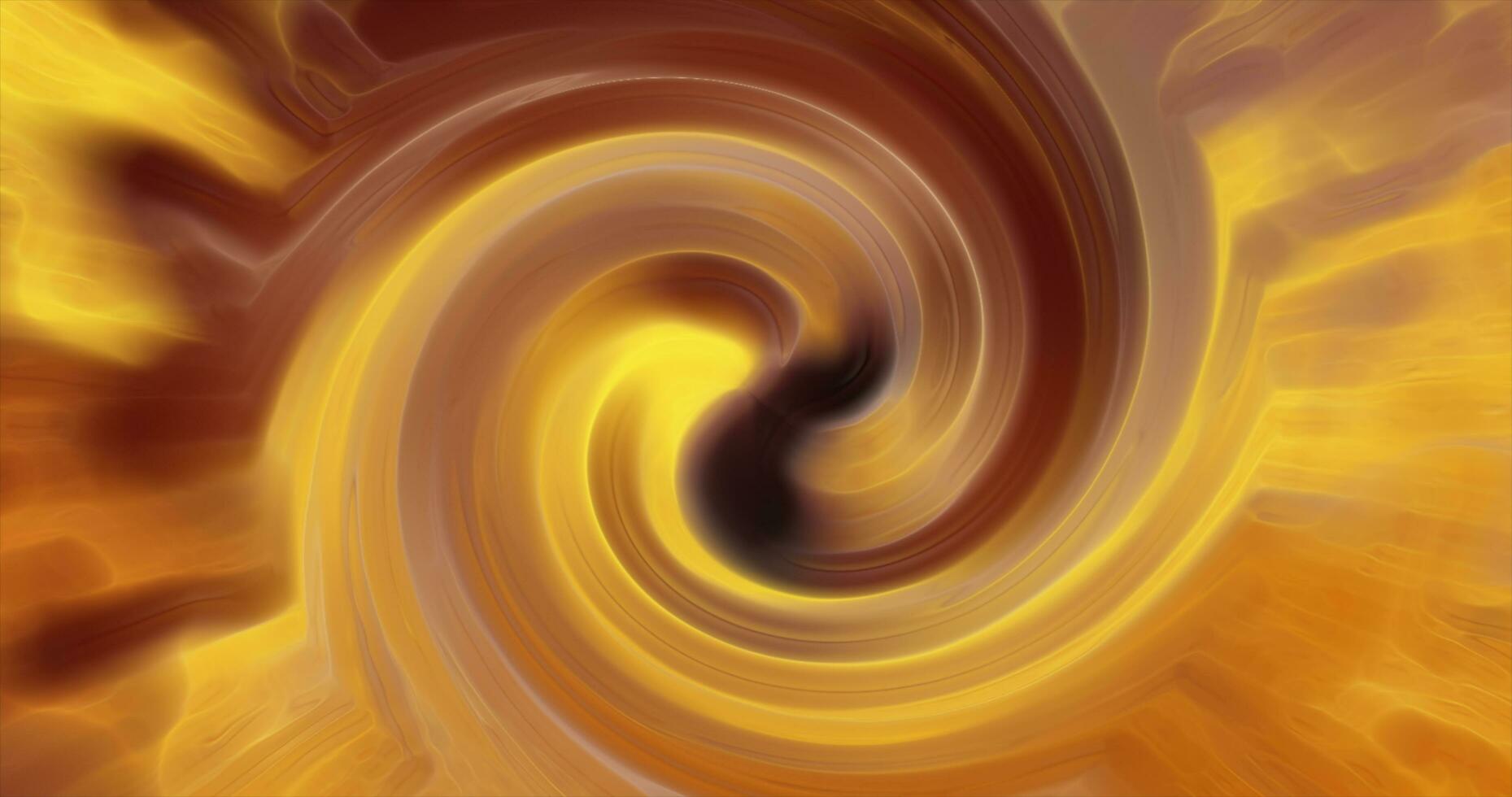 Yellow background of twisted swirling energy magical glowing light lines abstract background photo