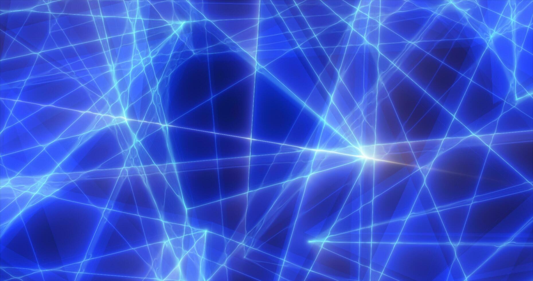 Abstract blue energy lines triangles magical bright glowing futuristic hi-tech background photo