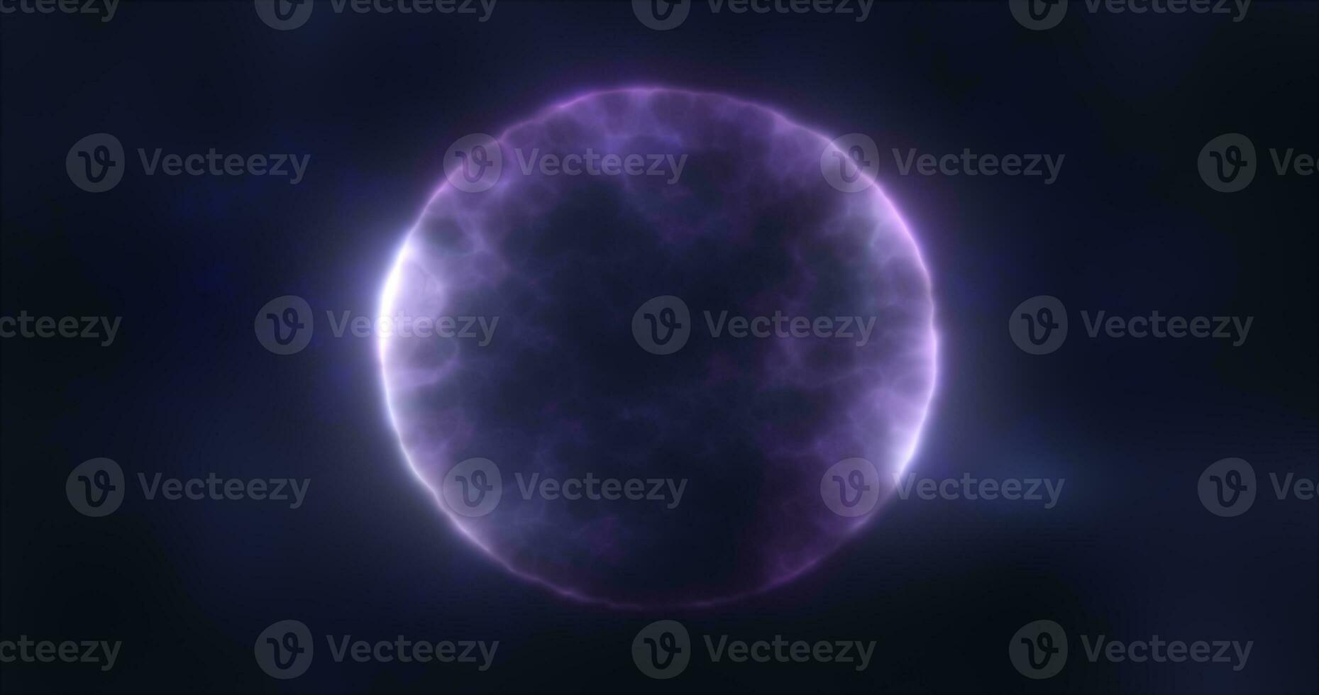 Abstract purple energy sphere round glowing magical digital futuristic space background photo