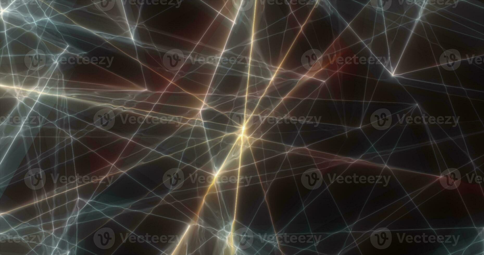 Abstract yellow energy lines triangles magical bright glowing futuristic hi-tech background photo