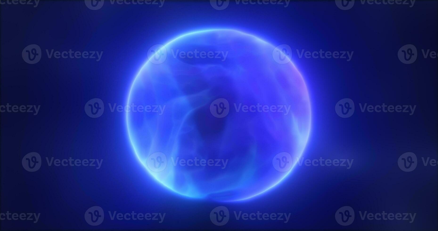 Abstract blue energy sphere round glowing magical digital futuristic space background photo