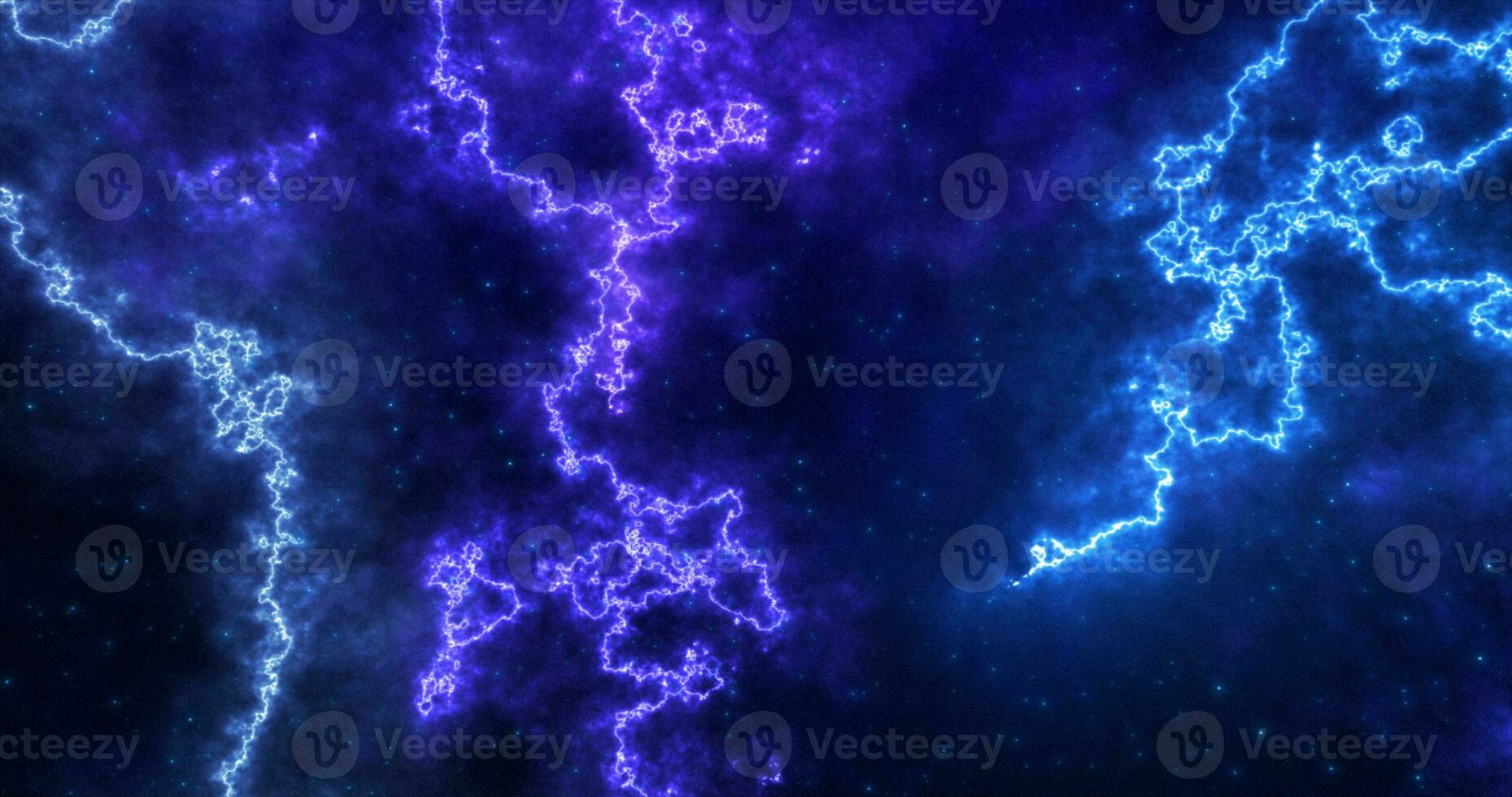 Abstract futuristic background with blue and purple multi-colored energy magic lines and waves of cosmic patterns photo