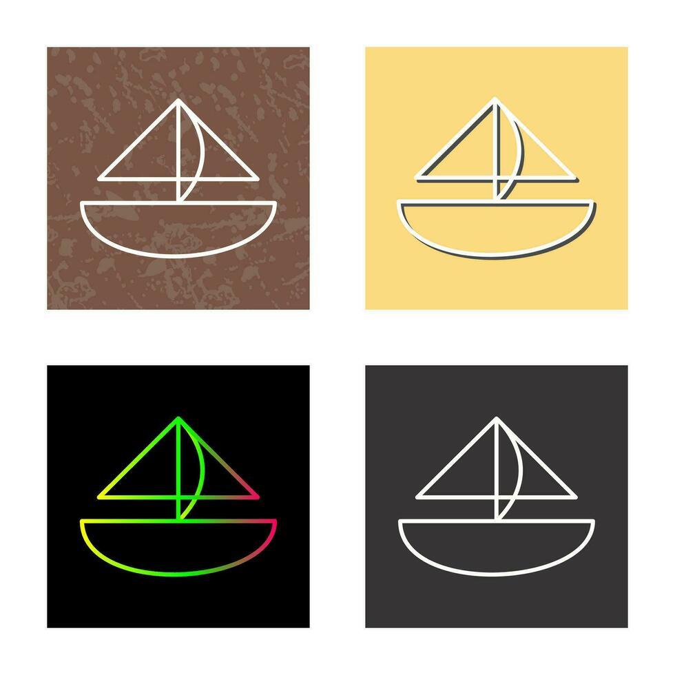 Small Yacht Vector Icon