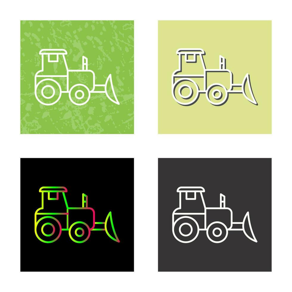 Industrial Tractor Vector Icon