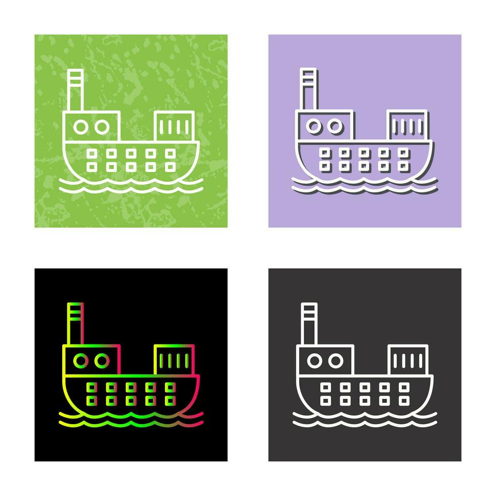 Cargo Ship Vector Icon