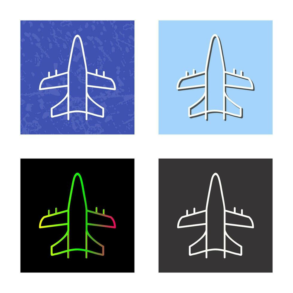 icono de vector de avión militar