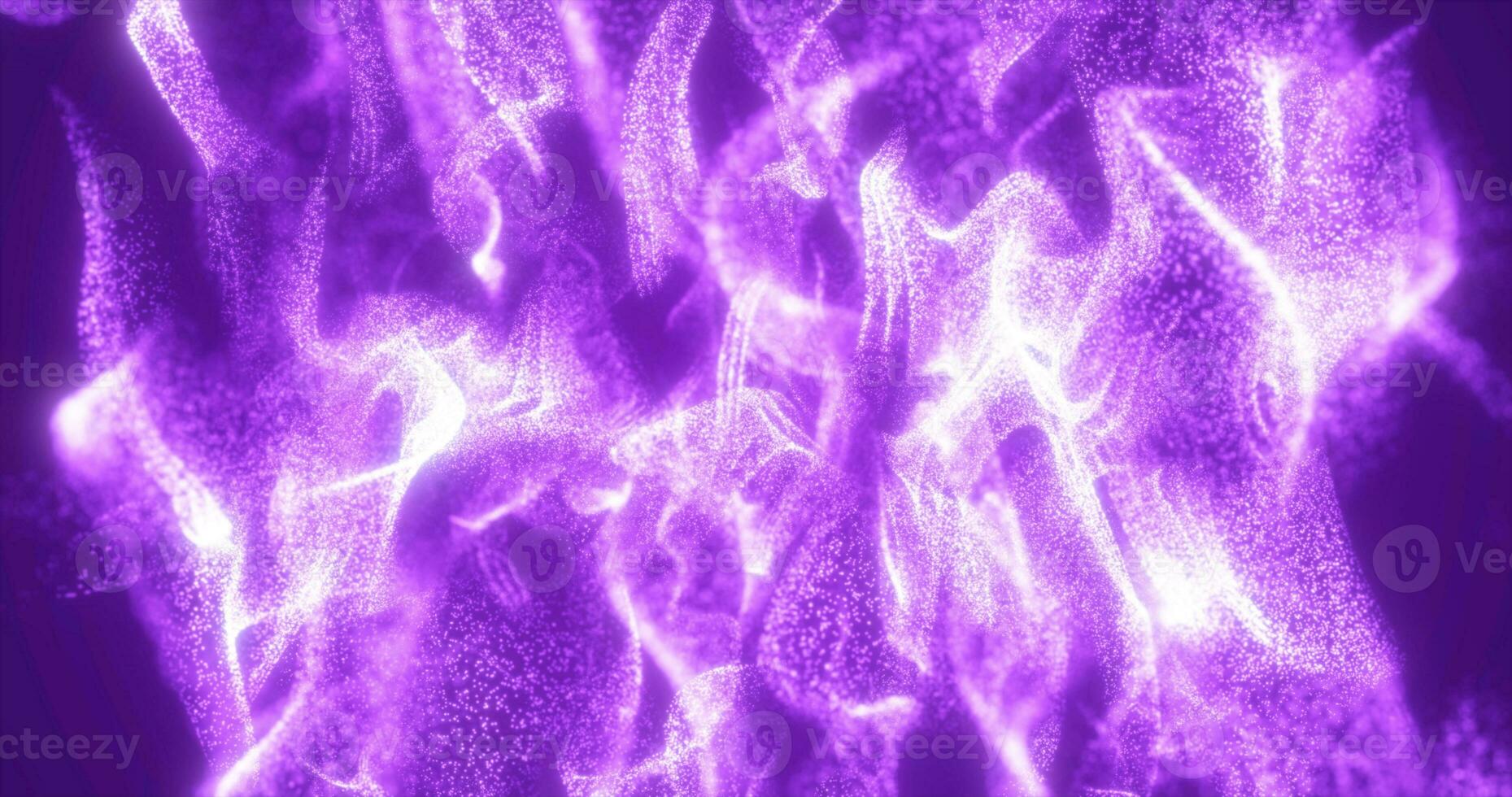 Abstract purple energy waves futuristic hi-tech glowing particles background photo