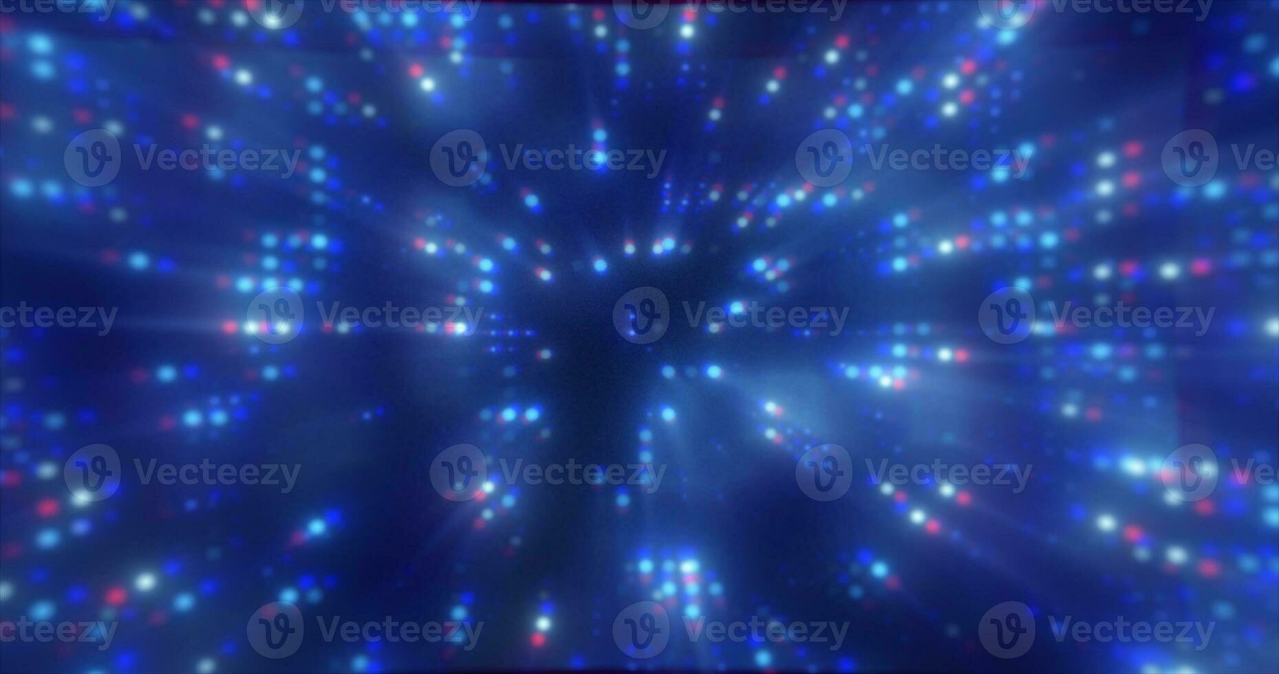 Abstract blue futuristic hi-tech energy particles dots and squares magical bright glowing background photo