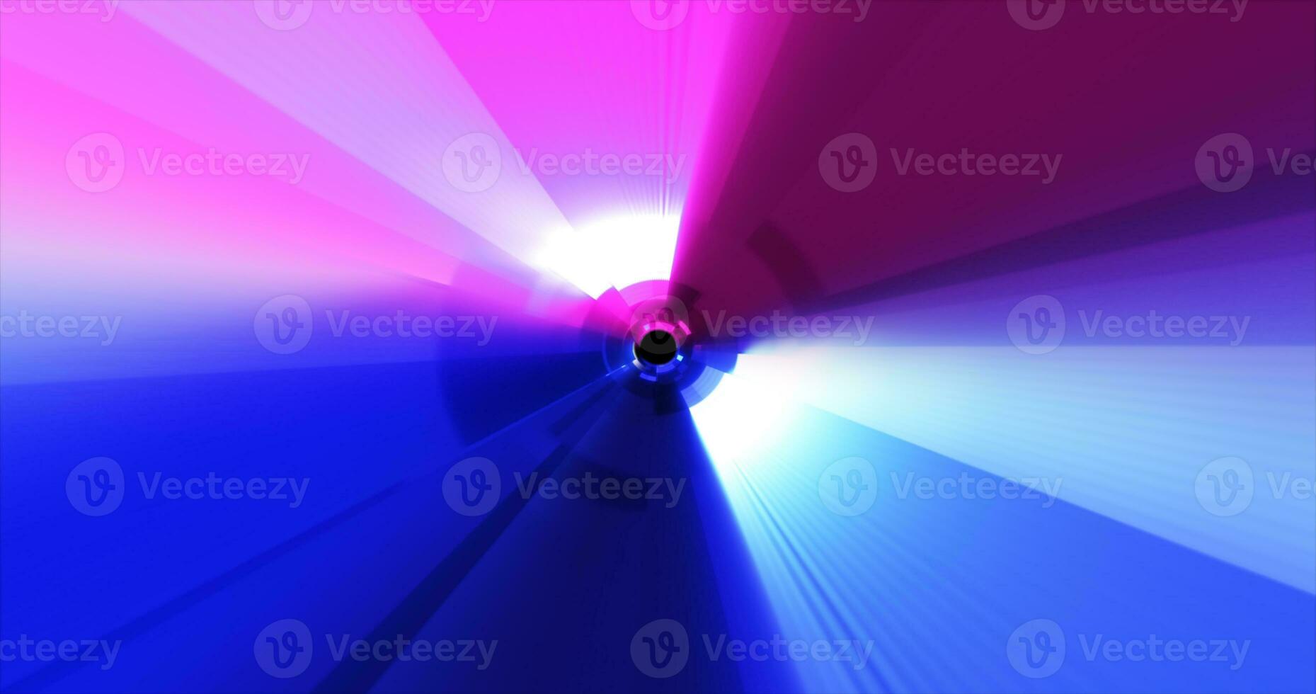 Abstract glowing space tunnel flying at high speed from bright energy futuristic high-tech lines background photo