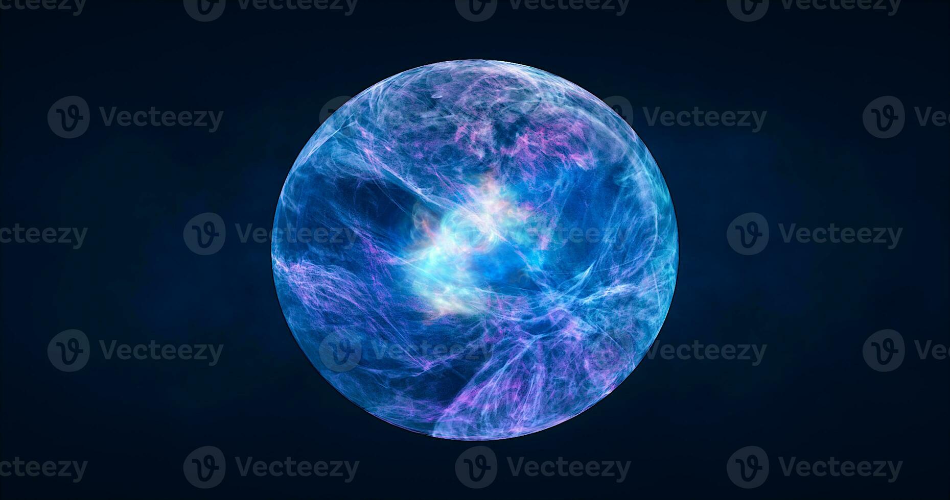 Abstract ball sphere planet energy transparent glass space abstract background photo