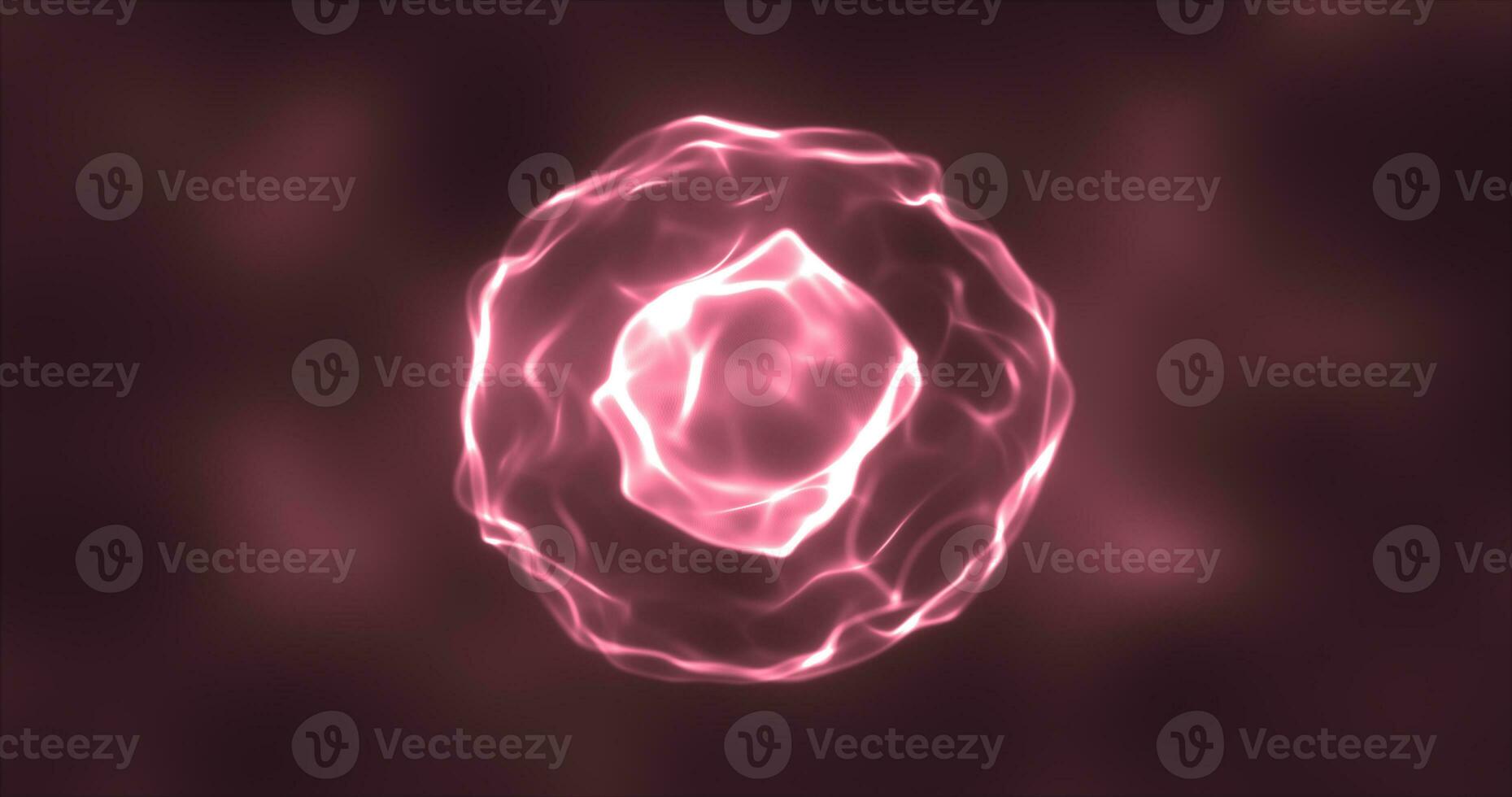 Abstract red energy round sphere glowing with particle waves hi-tech digital magic abstract background photo