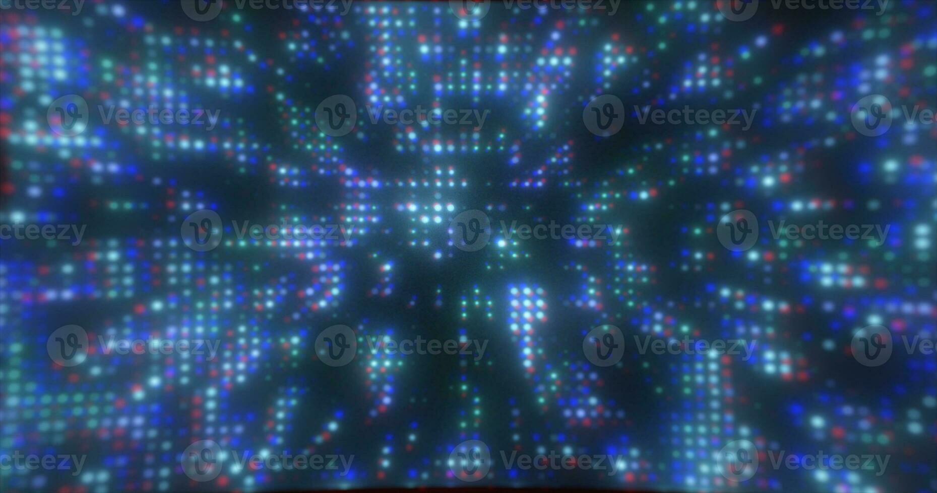 Abstract blue futuristic hi-tech energy particles dots and squares magical bright glowing background photo