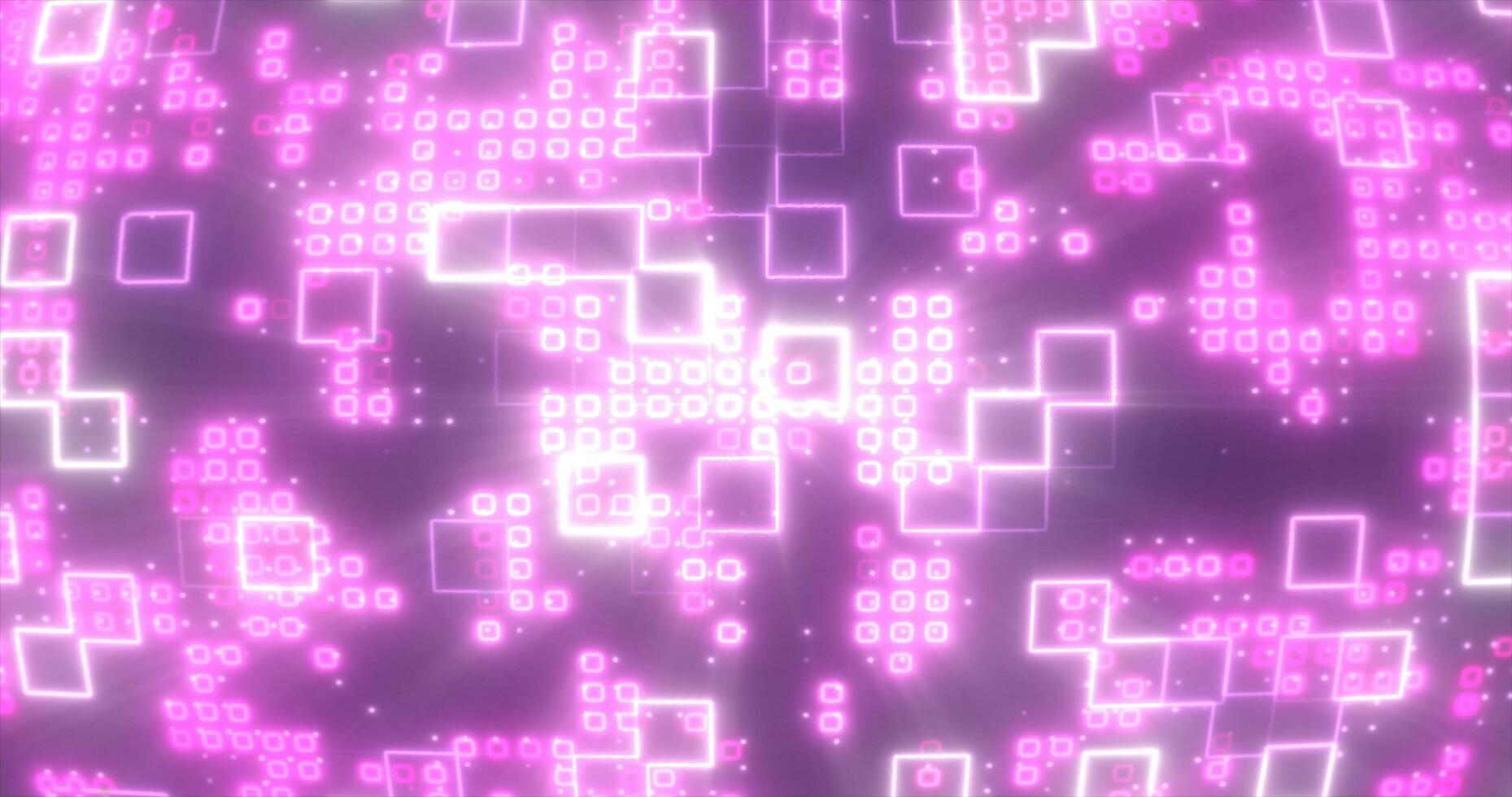 Abstract purple energy squares glowing digital particles futuristic hi-tech background photo