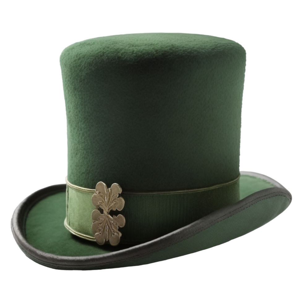 mode tre dimensionell 3d klöver st patrick hatt.generativ ai png