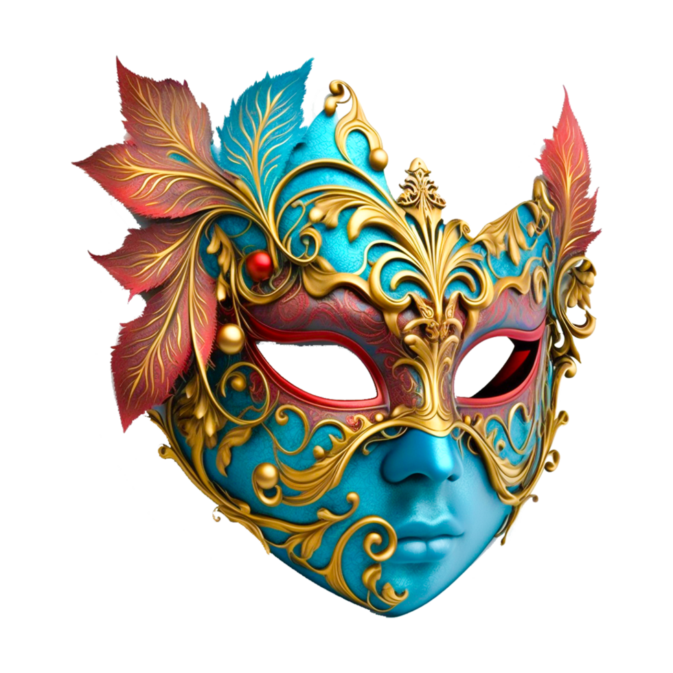 brésilien vénitien masque carnaval coloré éclaboussure art mascarade mardi gars gratuit png.génératif ai png
