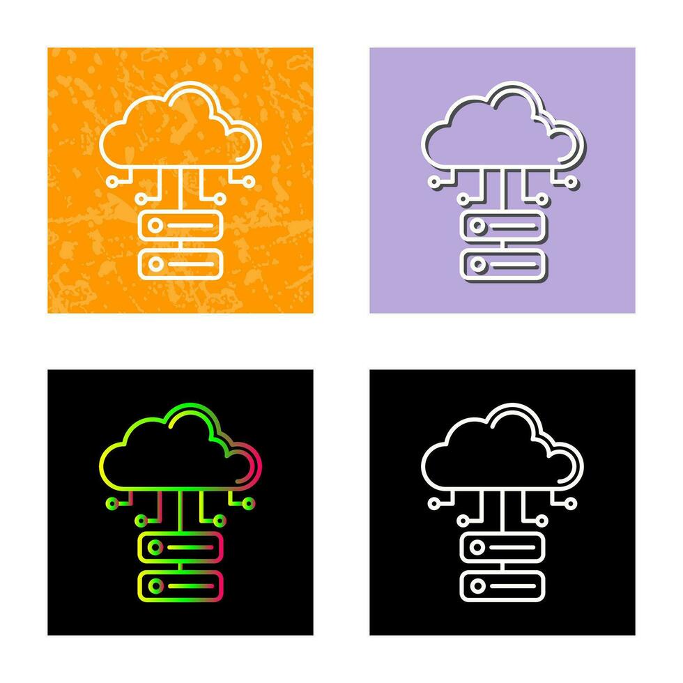 Cloud Database Vector Icon