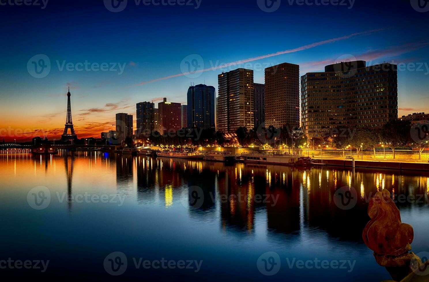 View on night Paris photo