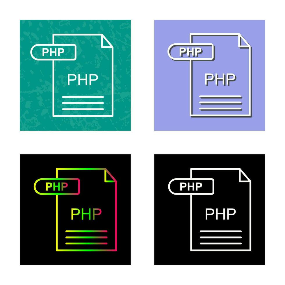 icono de vector de php