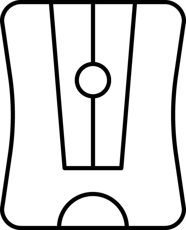 Isolated sharpener icon in line art. vector