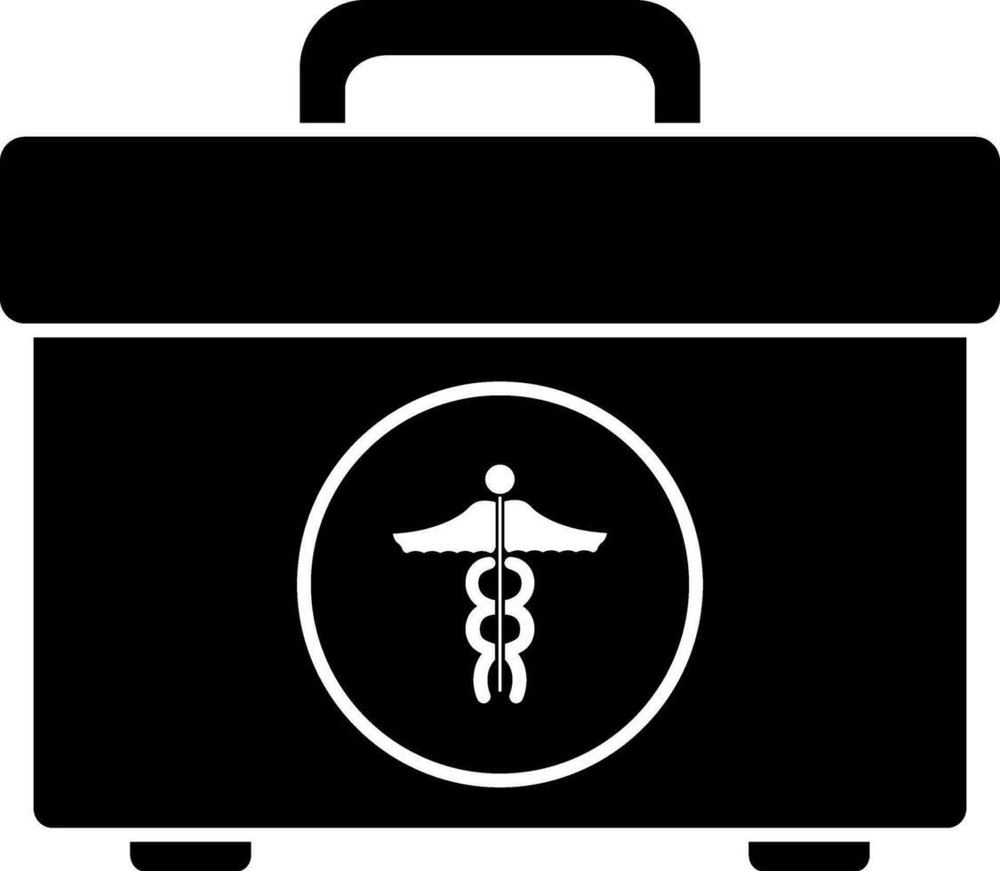 First aid box glyph icon or symbol. vector