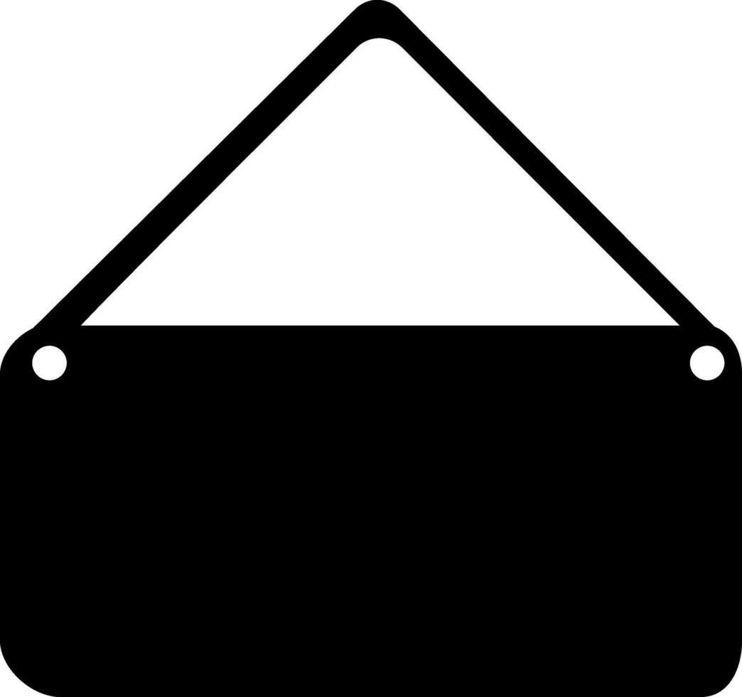 Blank signboard in black color. vector