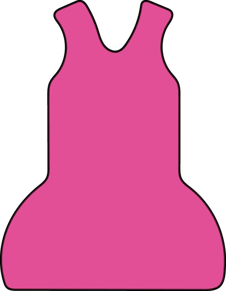 Illustration of a pink dress. vector