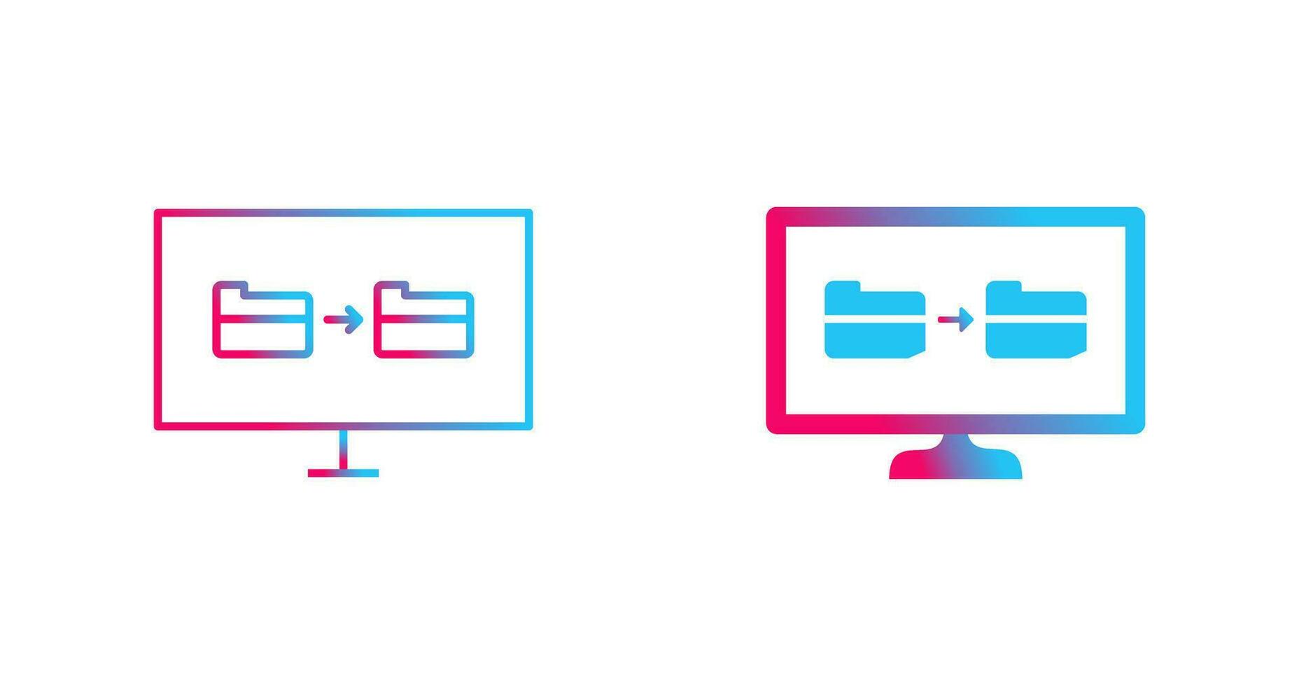 Unique File Sharing Vector Icon