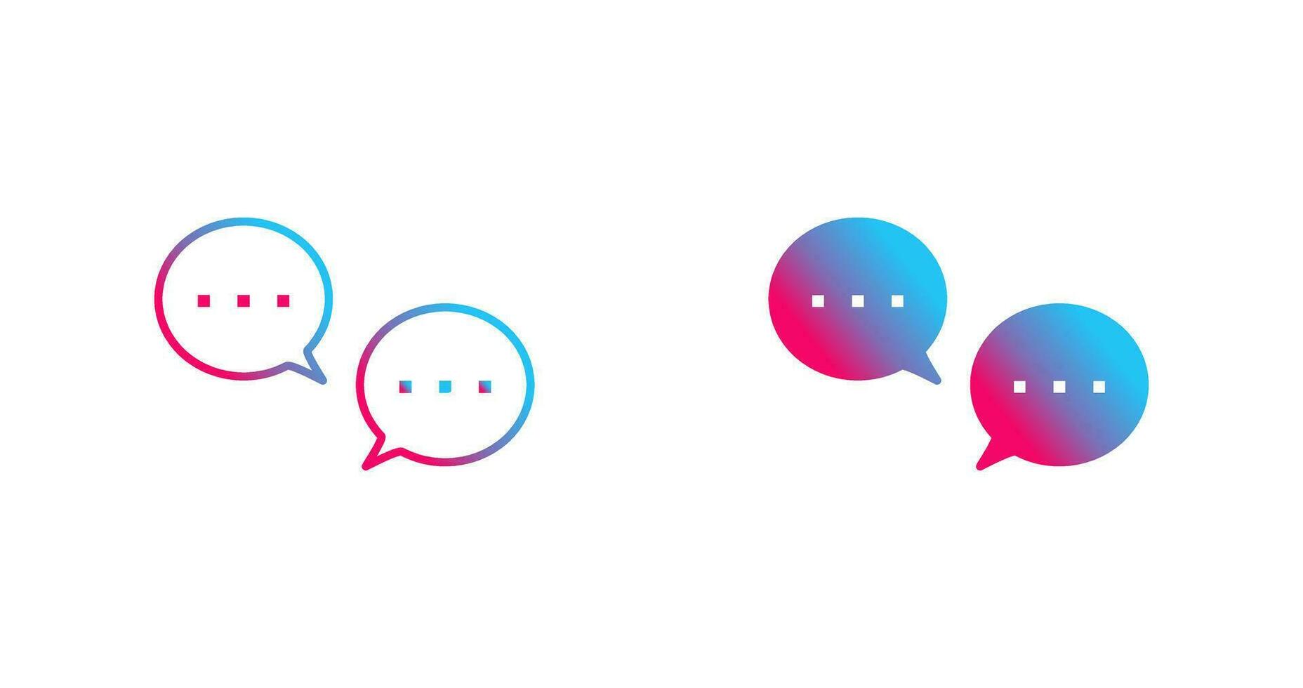 Unique Conversation Bubbles Vector Icon