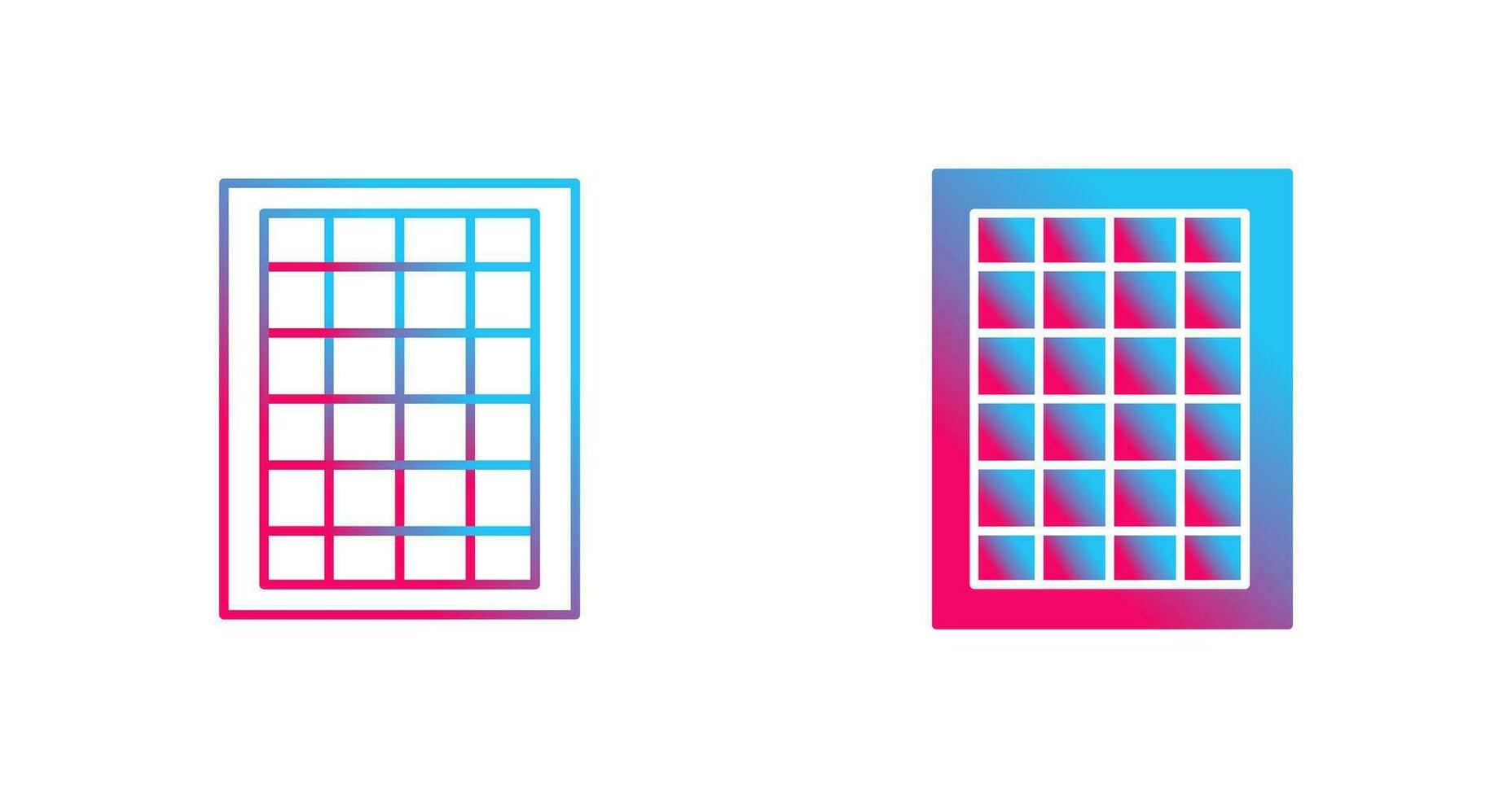 Table of Rates Vector Icon