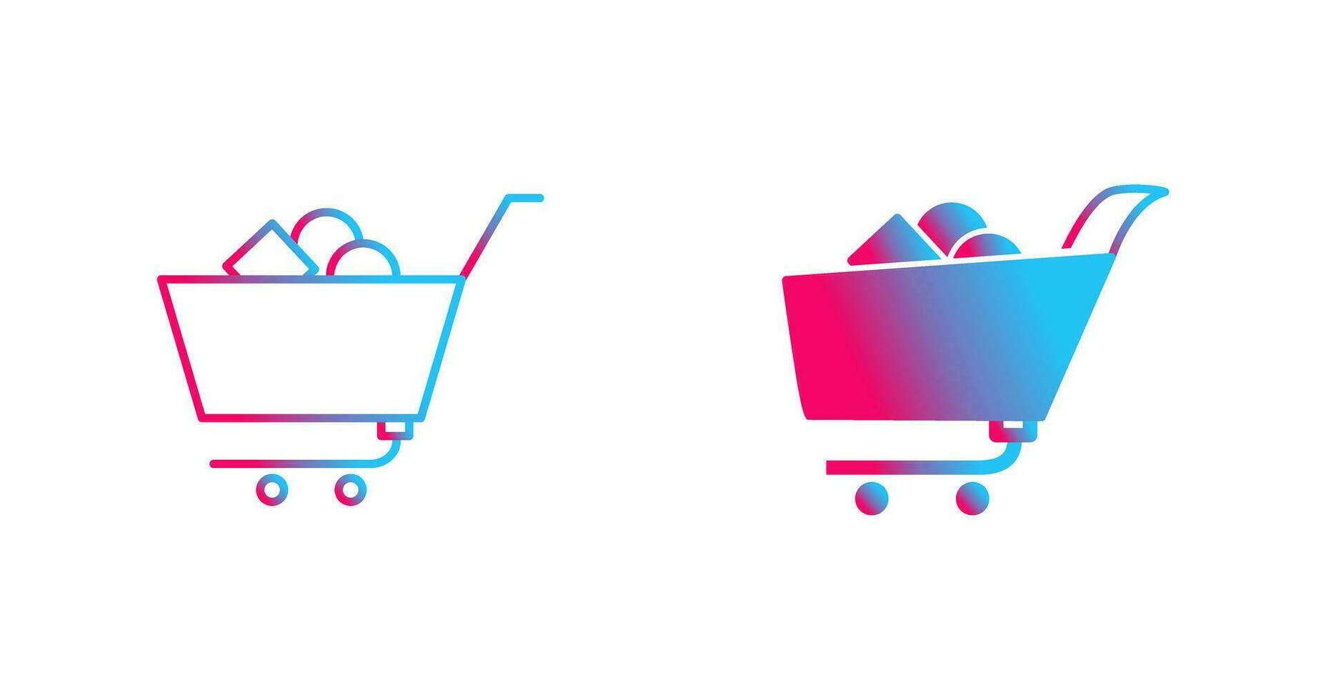 Unique Shopping Cart II Vector Icon