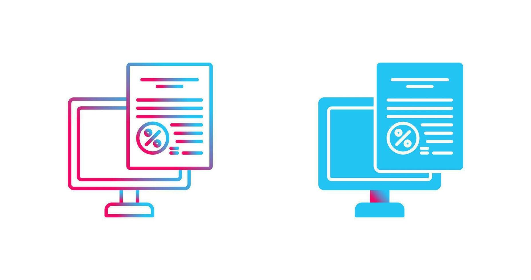 Online Tax Vector Icon