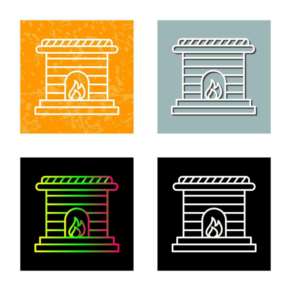 Fireplace Vector Icon