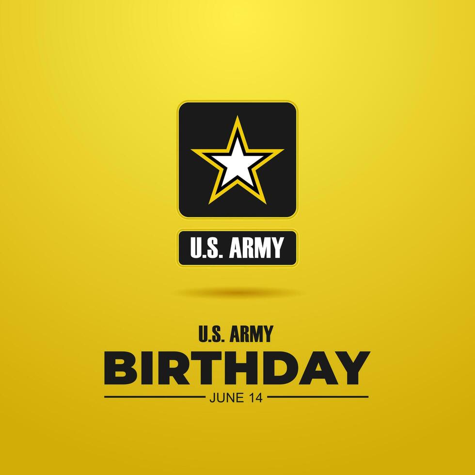 nos Ejército cumpleaños junio 14 antecedentes vector ilustración