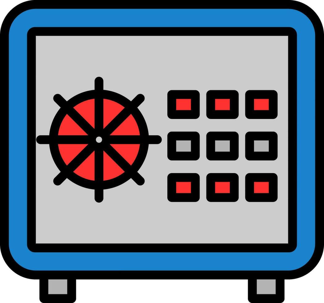 Safe locker Vector Icon Design