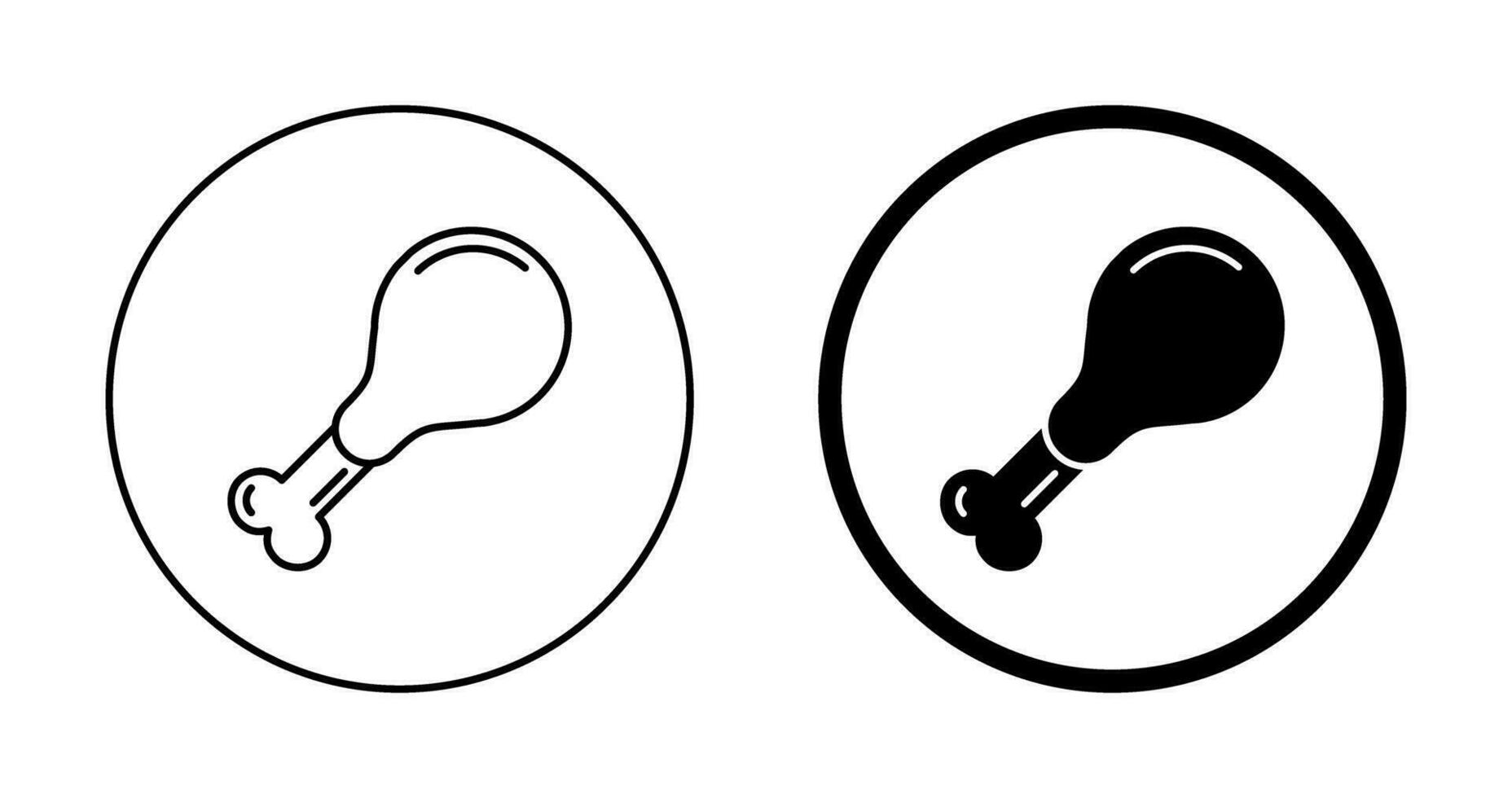 Chicken leg Vector Icon