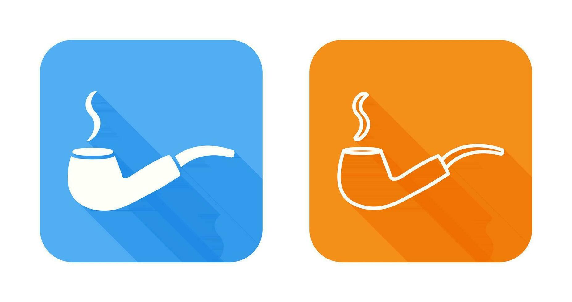 Unique Lit Smoking Pipe Vector Icon