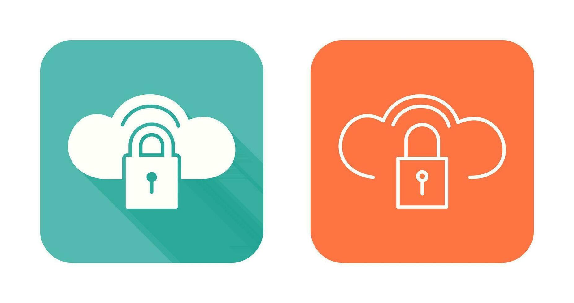 Secure Cloud Vector Icon