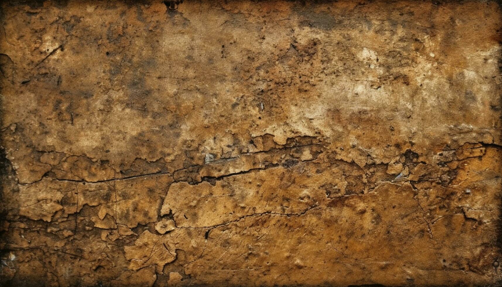 Antique wall with rusty, stained, and weathered texture generated by AI photo