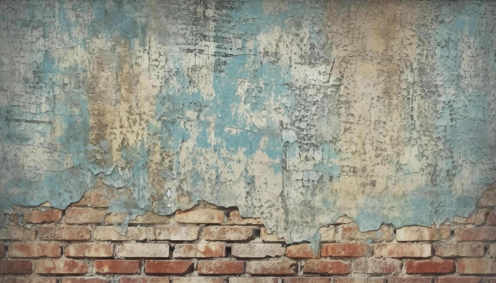 Rusty brick wall with abstract textured effect and grunge design generated by AI photo